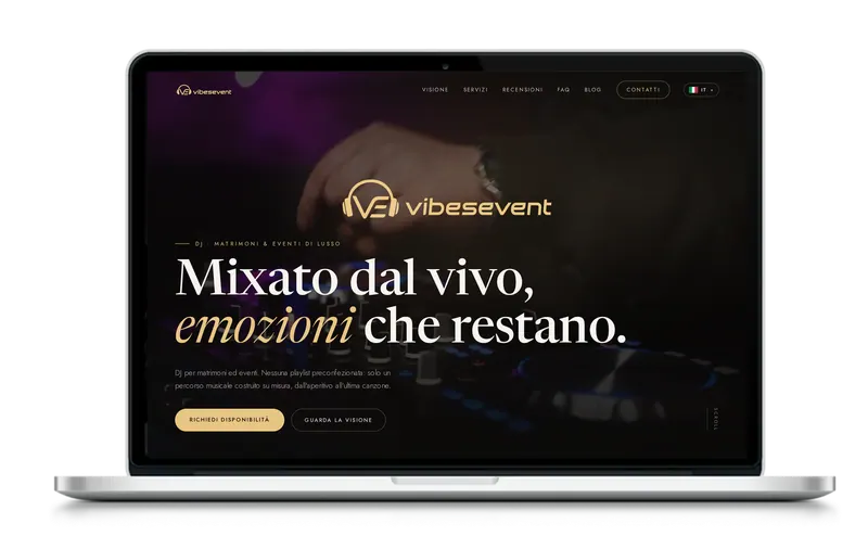 Sito di VibesEvent, musica ed eventi